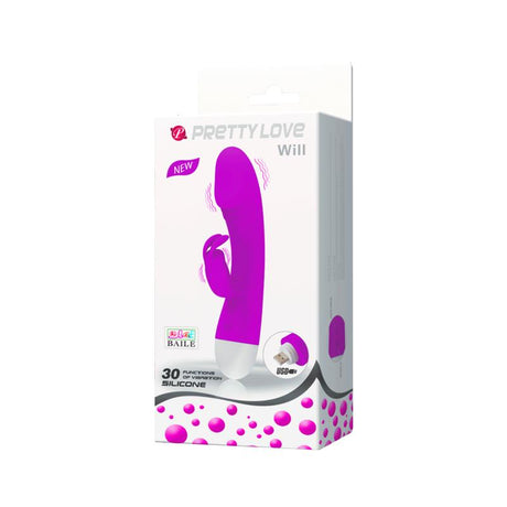 PRETTYLOVE Vibe Will Purple – вибратор с 30 режима и USB зареждане