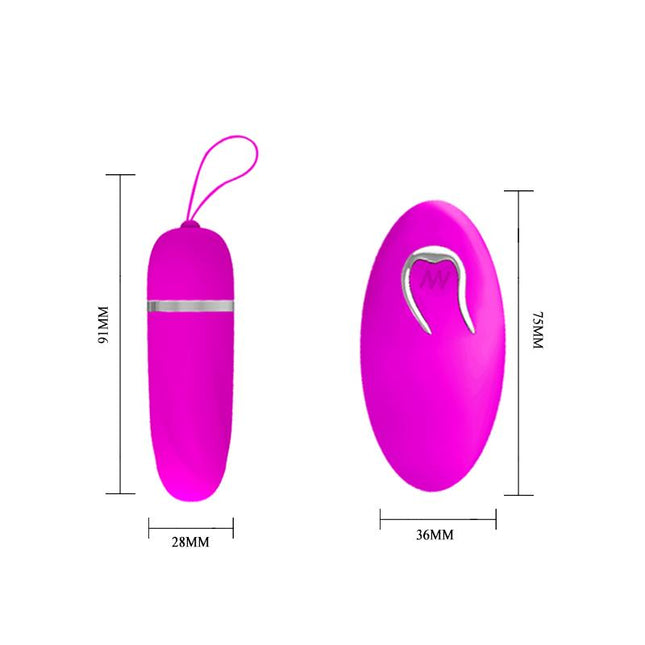 PRETTYLOVE Debby Purple – вибрираща мини играчка с дистанционно