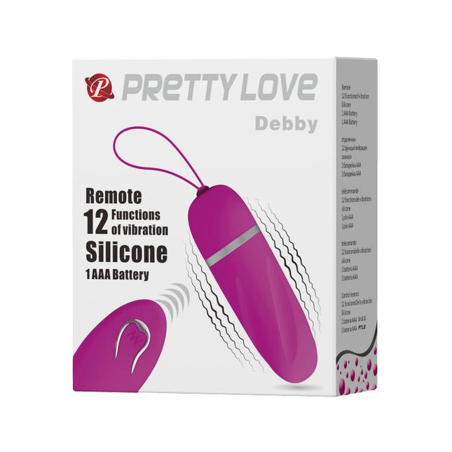 PRETTYLOVE Debby Purple – вибрираща мини играчка с дистанционно