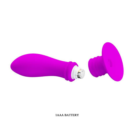 PRETTYLOVE Vibrating Butt Plug Purple – водоустойчив анален стимулатор с 10 скорости