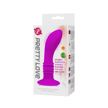 PRETTYLOVE Vibrating Butt Plug Purple – водоустойчив анален стимулатор с 10 скорости