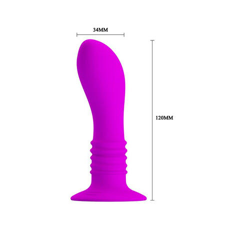 PRETTYLOVE Vibrating Butt Plug Purple – водоустойчив анален стимулатор с 10 скорости