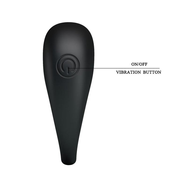 PRETTYLOVE Vibrating Cock Ring Trap – вибриращ пенис пръстен с регулируем размер
