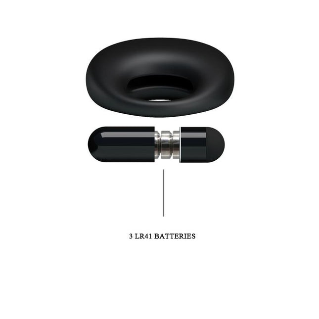PRETTYLOVE Vibrating Cock Ring Trap – вибриращ пенис пръстен с регулируем размер