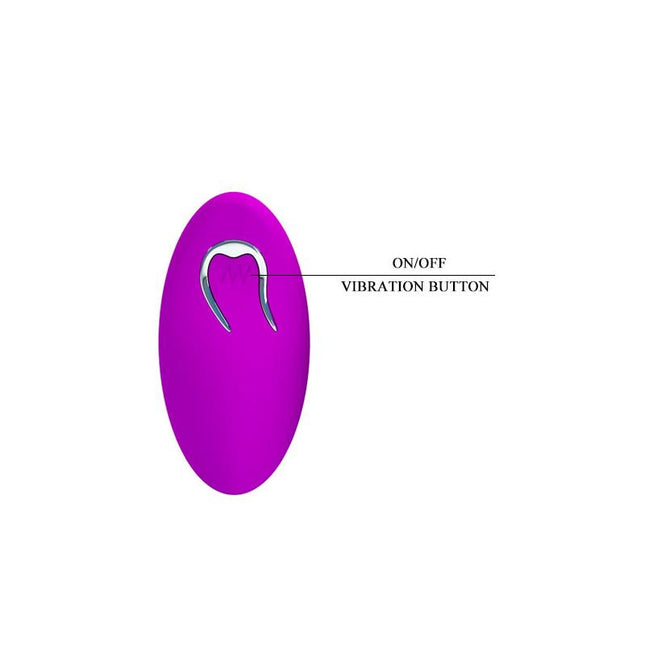 PRETTYLOVE Bradley Purple – вибриращо яйце с дистанционно управление
