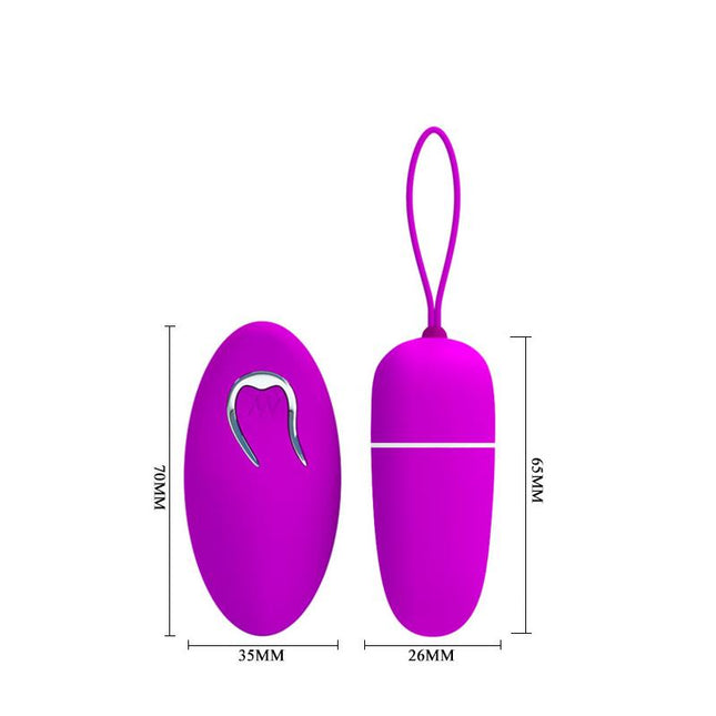PRETTYLOVE Bradley Purple – вибриращо яйце с дистанционно управление