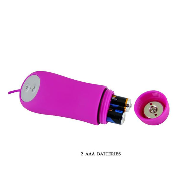 PRETTYLOVE Vibrating Egg Irma Purple – двойно вибриращо яйце с 12 функции
