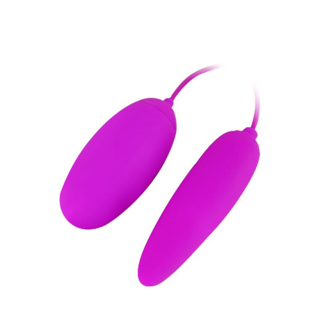 PRETTYLOVE Vibrating Egg Irma Purple – двойно вибриращо яйце с 12 функции