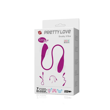 PRETTYLOVE Vibrating Eggs Snaky Pink – двойна вибрация и гъвкав дизайн