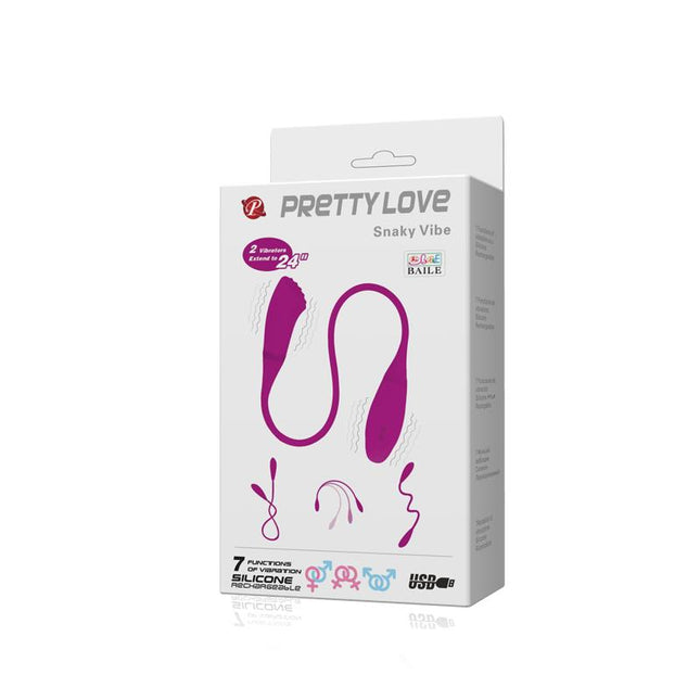 PRETTYLOVE Vibrating Eggs Snaky Pink – двойна вибрация и гъвкав дизайн
