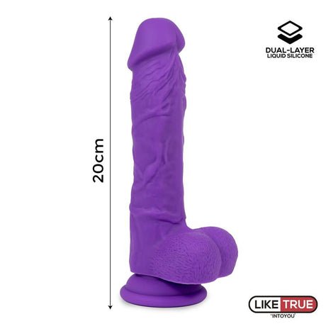 LIKETRUE Realistic Dildo Dual Layer – хиперреалистичен с двойна силиконова обвивка