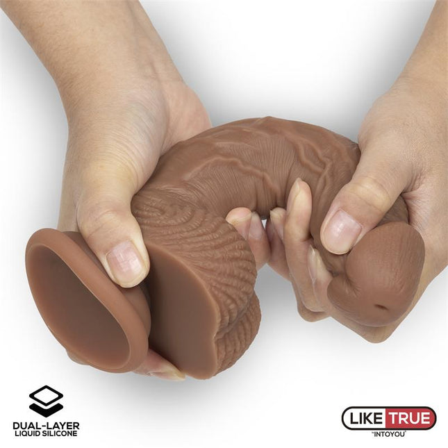 LIKETRUE Dildo Dual Layer Silicone 21 см – хиперреалистичен с двойна силиконова структура