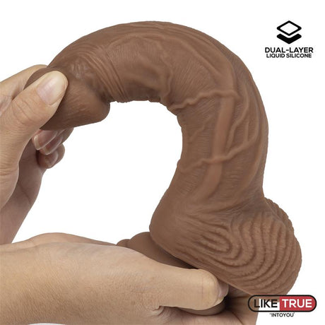 LIKETRUE Dildo Dual Layer Silicone 21 см – хиперреалистичен с двойна силиконова структура