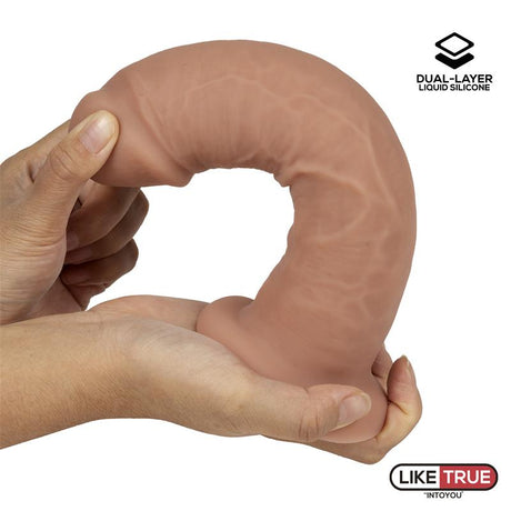 LIKETRUE Realistic Dildo – хиперреалистичен двуслоен силикон, 21 см