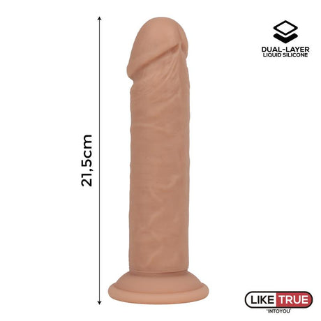 LIKETRUE Dual Layer Dildo 8.5 Flesh – хиперреалистичен дилдо с двойна структура