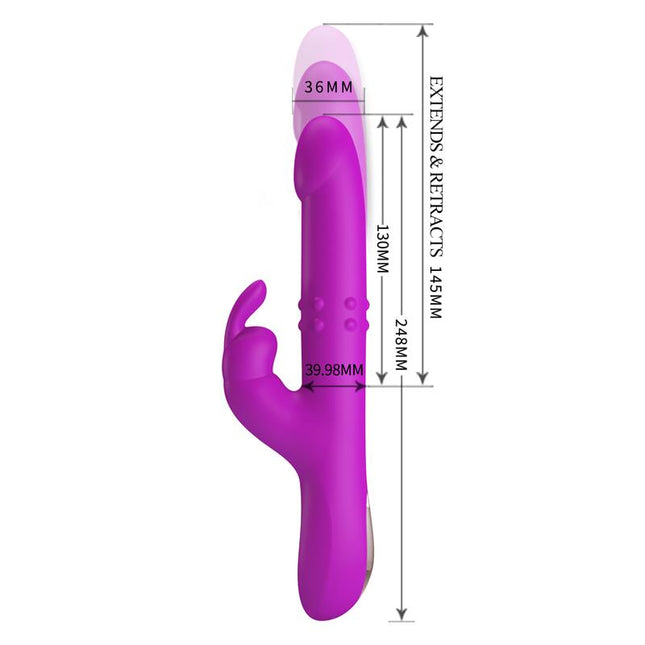 PRETTYLOVE Reese Vibe – мултифункционален вибратор с въртящи се топчета и USB зареждане