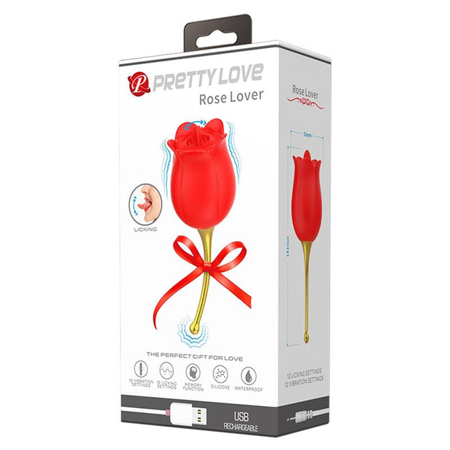 PRETTYLOVE Rose Lover – вибриращ стимулатор с 12 функции