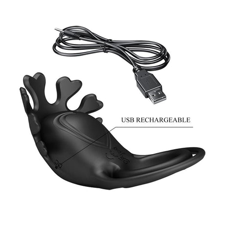 PRETTYLOVE Ruben – вибриращ пенис пръстен с USB зареждане