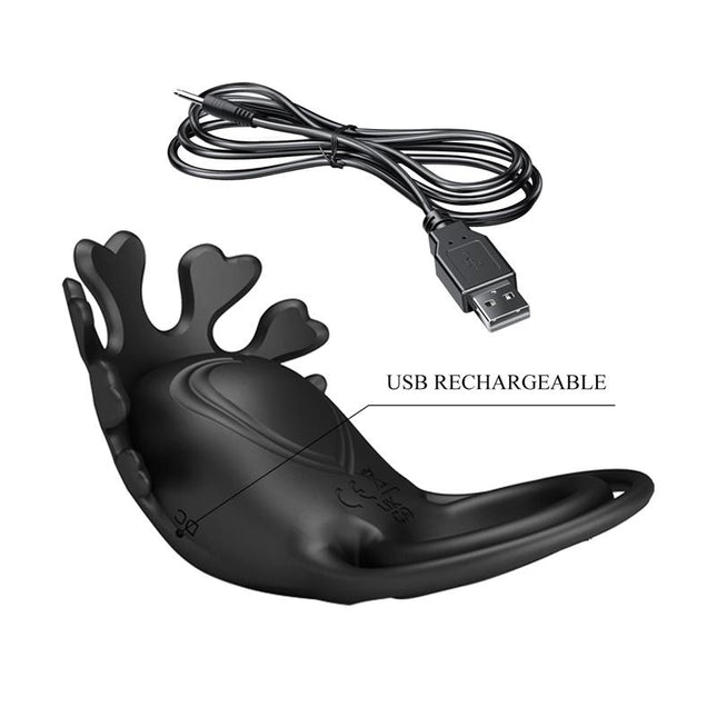 PRETTYLOVE Ruben – вибриращ пенис пръстен с USB зареждане