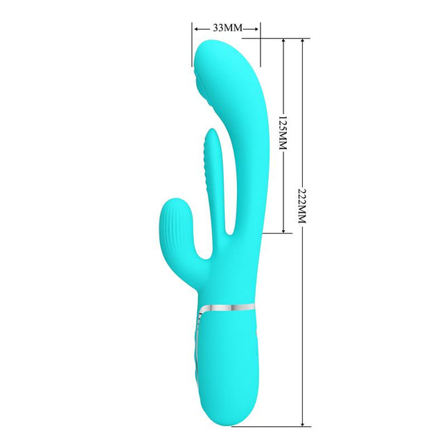 PRETTYLOVE Shania Tripple Rabbit – вибратор с 7 нива на вибрация и уникална текстура