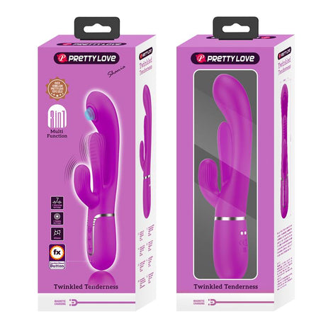 PRETTYLOVE Shania Vibe – вибратор с езиче и пулсации, силикон