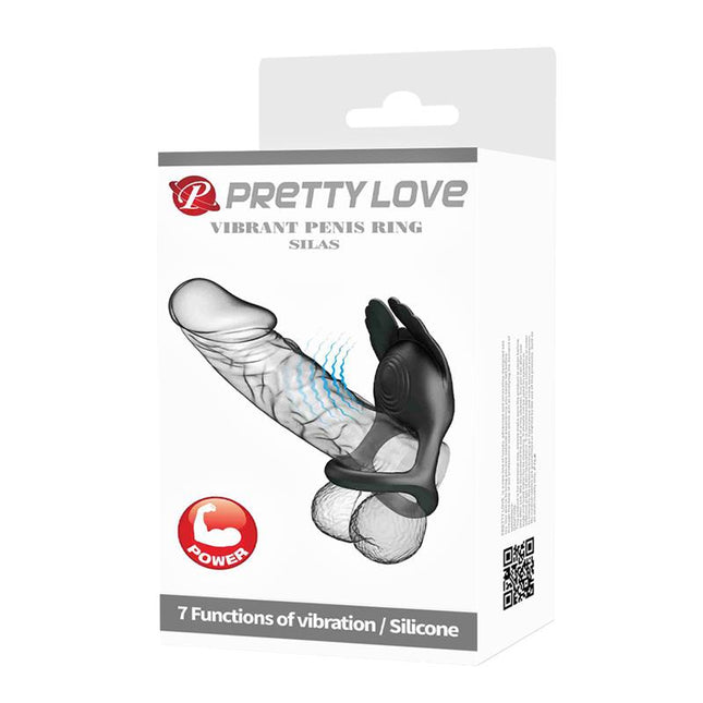 PRETTYLOVE Silas – вибриращ пенис пръстен с 7 режима