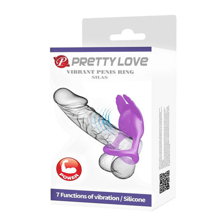 PRETTYLOVE Silas – вибриращ пенис пръстен с 7 режима