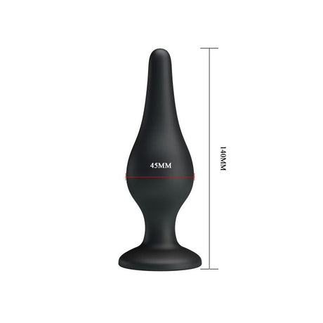 PRETTYLOVE Silicone Butt Plug 14 см – анален плъг с вакуумна основа