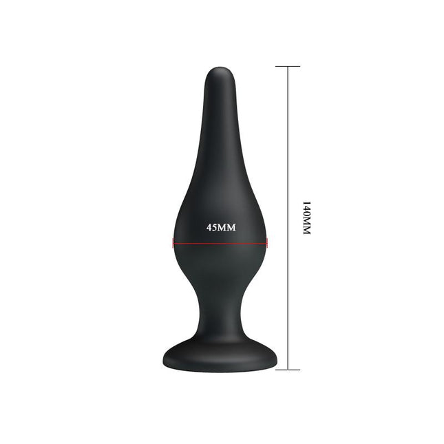 PRETTYLOVE Silicone Butt Plug 14 см – анален плъг с вакуумна основа