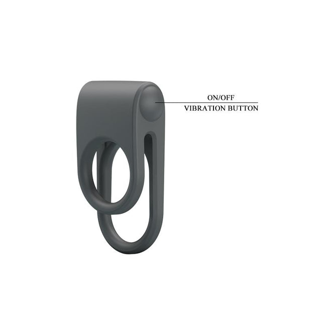 PRETTYLOVE Silicone Ring Julie – вибриращ пръстен за комфорт и удоволствие