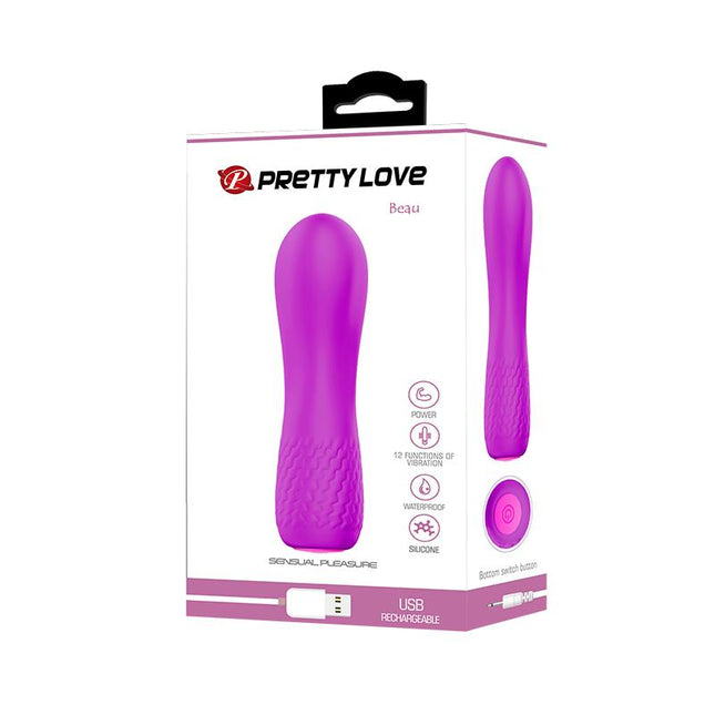 PRETTYLOVE Sstimulator Beau USB – водоустойчив стимулатор с 12 вибрации