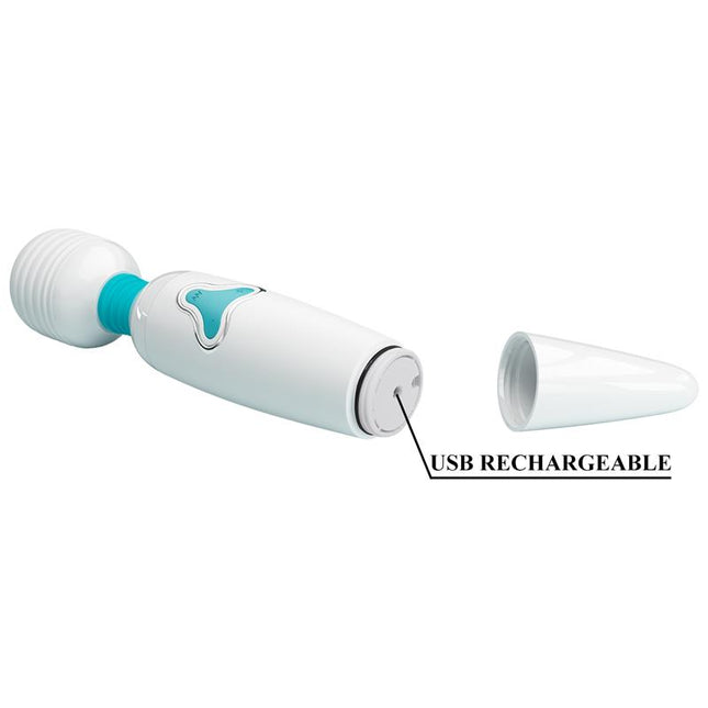 PRETTYLOVE Stavros Wand White – мощен вибратор с гъвкава глава
