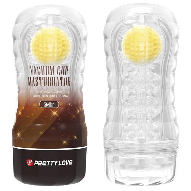 PRETTYLOVE Stellar Ball-Rolling Masturbator Cup – водоустойчив мастурбатор с текстуриран канал