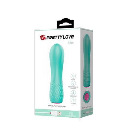 PRETTYLOVE Elfin – водоустойчив силиконов стимулатор с 12 вибрации