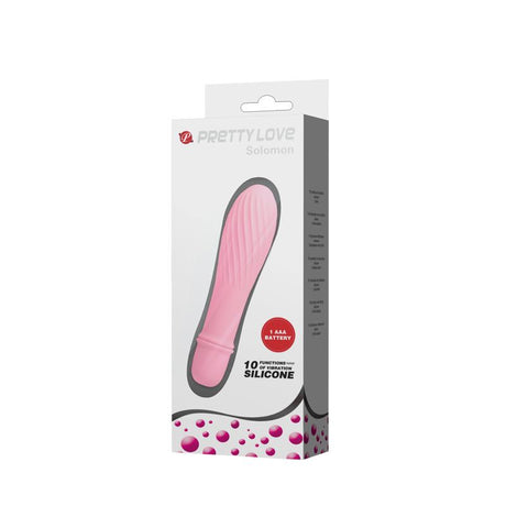 PRETTYLOVE Solomon Soft Pink – водоустойчив стимулатор с 10 режима