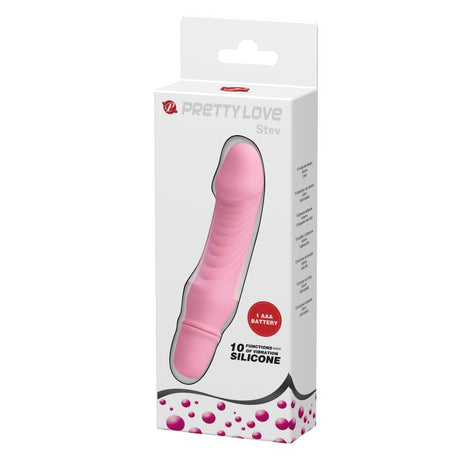 PRETTYLOVE Stev Soft Pink – вибратор с 10 режима и специална форма