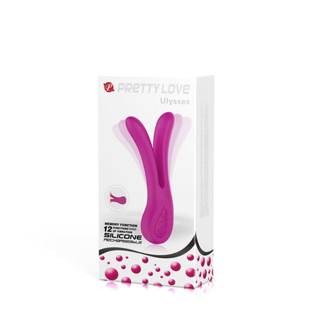 PRETTYLOVE Ulysses Pink – водоустойчив стимулатор с 12 вибрационни режима