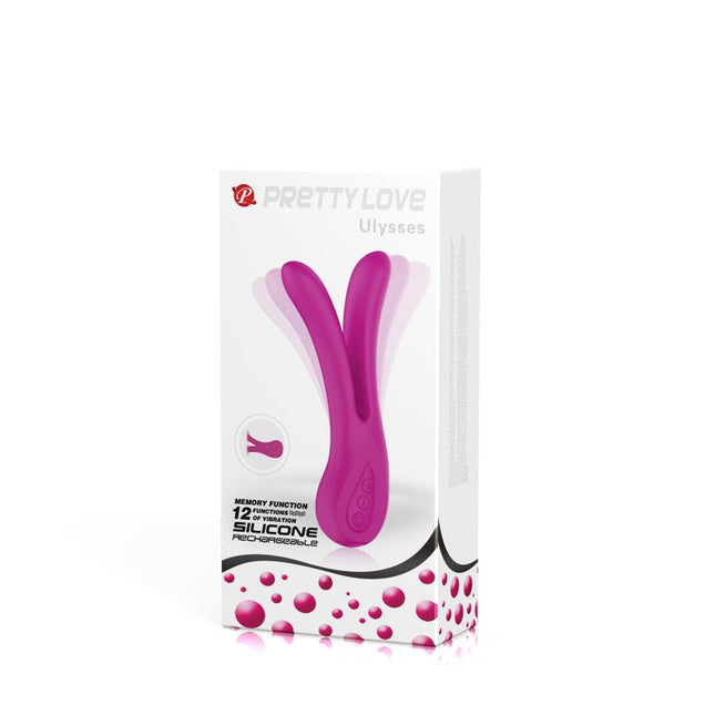 PRETTYLOVE Ulysses Pink – водоустойчив стимулатор с 12 вибрационни режима