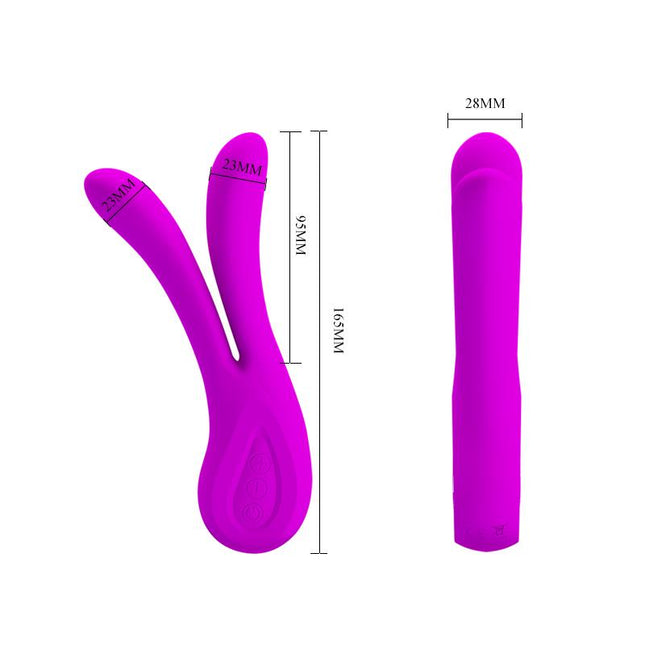 PRETTYLOVE Ulysses Pink – водоустойчив стимулатор с 12 вибрационни режима