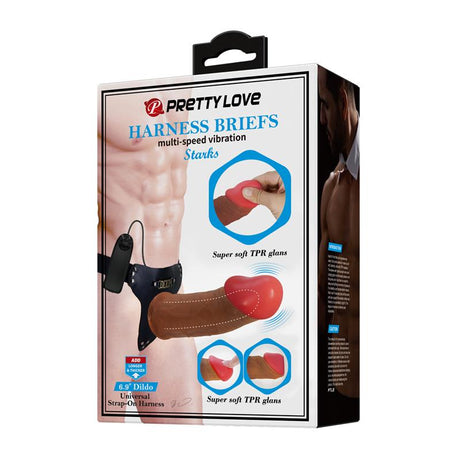 PRETTYLOVE Starks – страп-он с вибрация и дистанционно управление