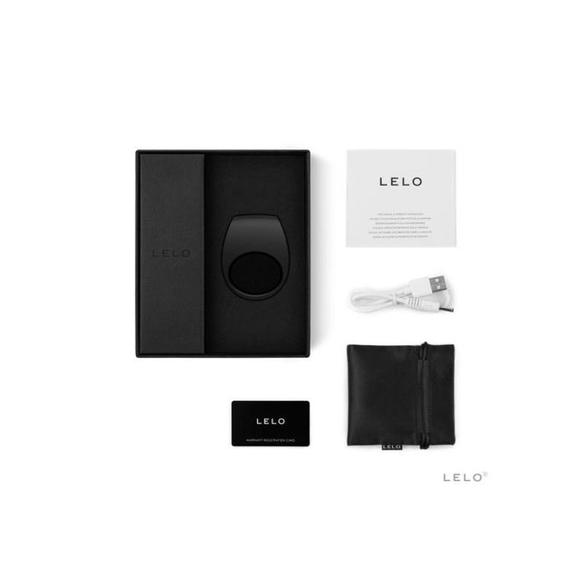 LELO TOR 2 Black – вибриращ пръстен за двойки, водоустойчив