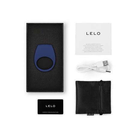 LELO Tor 3 – Вибриращ пръстен за двойки с управление през приложение, син