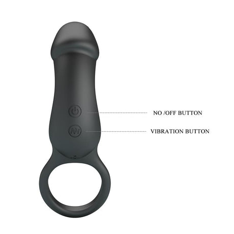 PRETTYLOVE Trae Vibrating Cock Ring USB – вибриращ пръстен с 7 режима