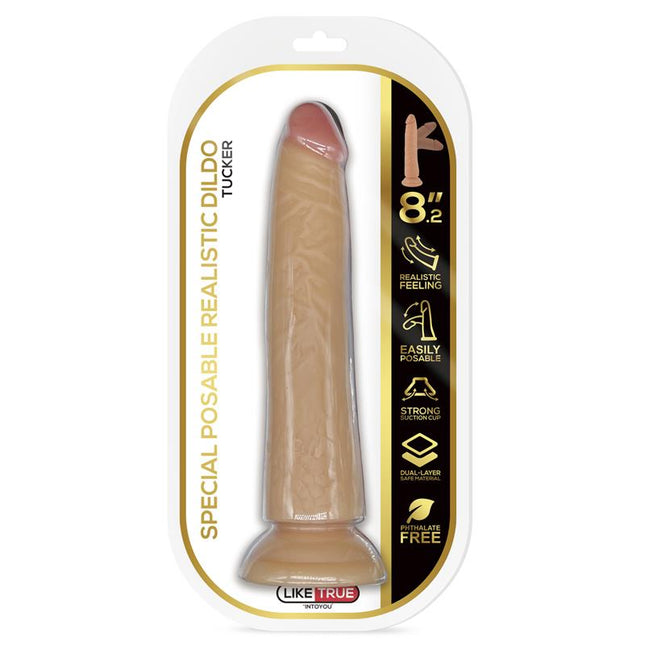 LIKETRUE Tucker Realistic Articulable Dildo 21 см – гъвкав и позициониращ се