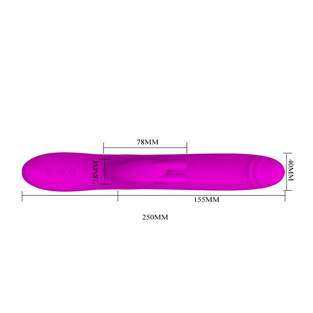 PRETTYLOVE Byron Purple – вибратор с въртящи функции, водоустойчив