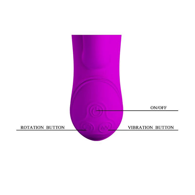 PRETTYLOVE Mystic Purple – водоустойчив вибратор с въртящи функции