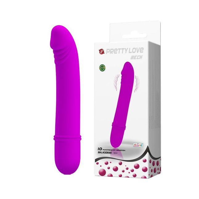 PRETTYLOVE Vibe Beck Purple – вибратор с 10 режима и ергономичен дизайн