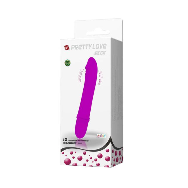 PRETTYLOVE Vibe Beck Purple – вибратор с 10 режима и ергономичен дизайн
