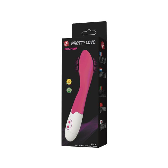 PRETTYLOVE Vibe Bishop Pink – вибратор с 30 режима и извито тяло
