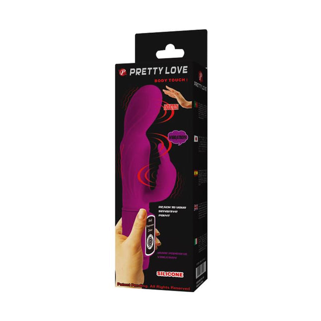 PRETTYLOVE Vibe Body Touch Purple – мултифункционален вибратор с две мотори